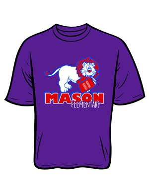 t-shirt with a lion holding a book 